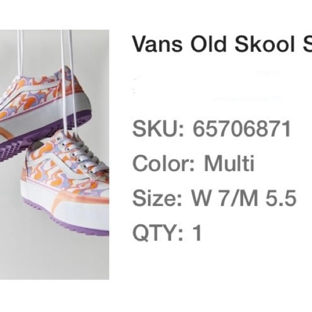 Vans Old Skool Stacked UV Ink Sneaker | w/o box - Picture 7 of 7